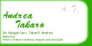 andrea takaro business card